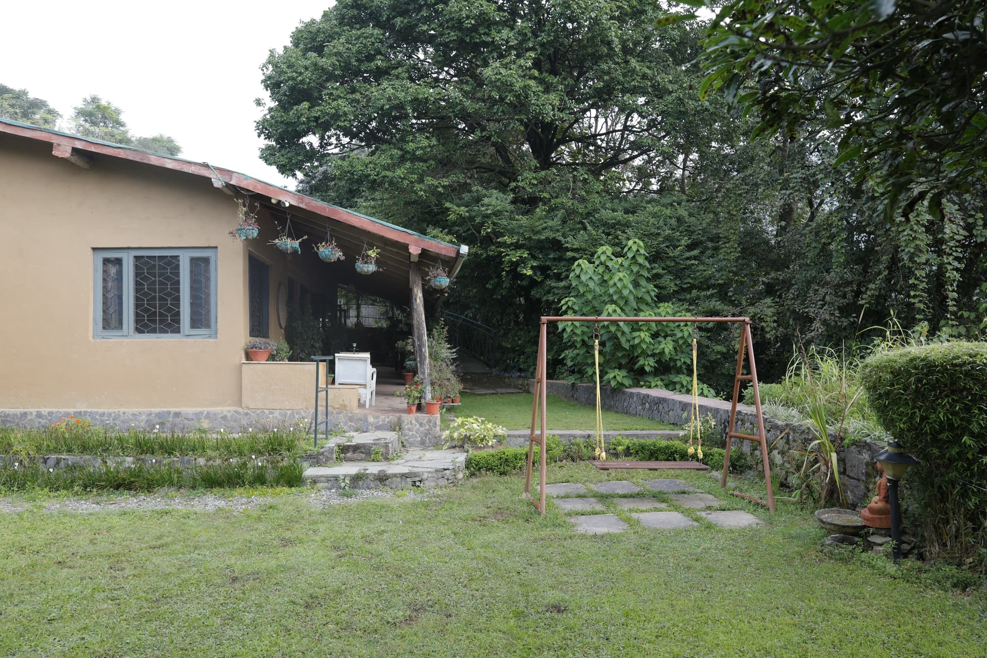 Side view of Green Glen property nestled in the hills
