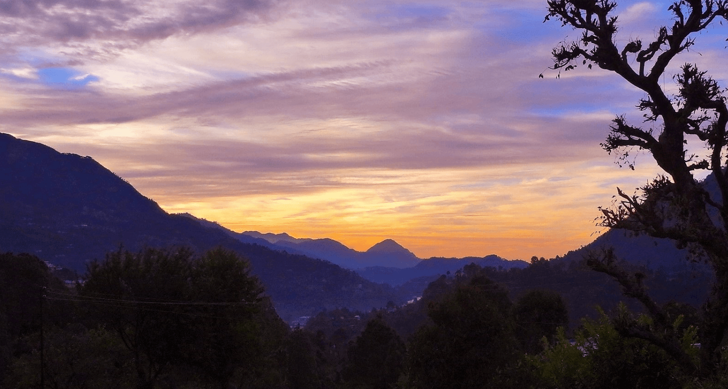 Scenic view of the Himalayan hills from Green Glen — breathtaking and serene